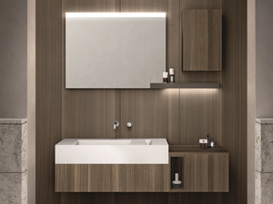 CARTABIANCA - Wall-mounted laminate vanity unit with mirror _ Cerasa