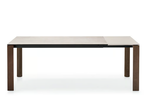 DORIAN - Extending table with glass ceramic top and wooden legs _ Connubia