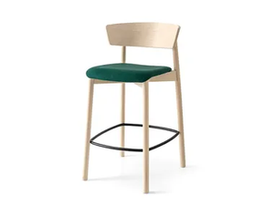 CLELIA - High beech stool with back _ Connubia