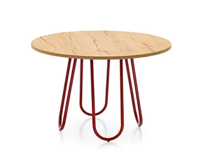 STULLE - Round melamine-faced chipboard table _ Connubia