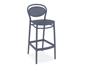 MARCEL - High polypropylene stool with footrest _ Contral