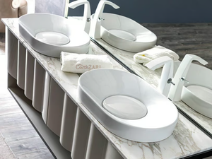 LEON - Countertop oval ceramic washbasin _ CorteZari