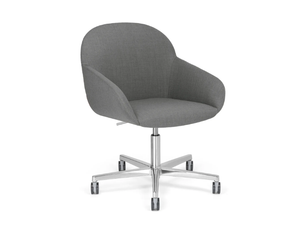 ELBA P SW - Swivel upholstered chair with 5-spoke base _ Crassevig