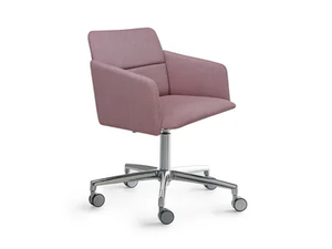 AURA P SW - Upholstered office chair with 5-Spoke base _ Crassevig