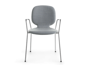 ALIS P 4L - Stackable upholstered chair with armrests _ Crassevig