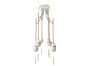 FLEUR DE KAOLIN 6 - LED porcelain chandelier _ DESIGNHEURE