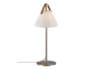 STRAP - Opal glass and leather table lamp _ DFTP