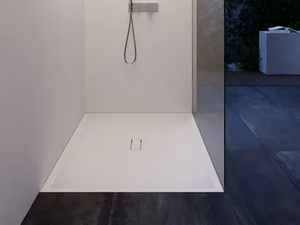 HALF - Flush fitting rectangular Aquatek shower tray _ DISENIA