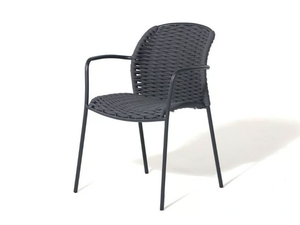 SLICK - Stackable garden chair with armrests _ DRIGANI