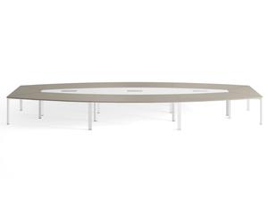 SPECIAL TABLE - Modular melamine and metal meeting table _ DVO