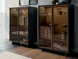 GLASS UP - Glass highboard with doors _ Dall'Agnese