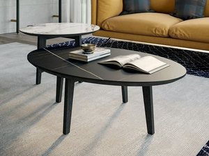 ZOE - Low oval porcelain stoneware coffee table _ Dall'Agnese