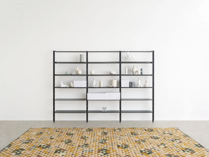 ARMIDA - Floor-ceiling mounted bookcase _ Desalto