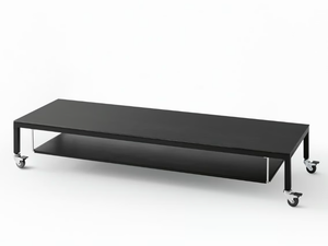 HELSINKI 30 - Rectangular low coffee table with castors _ Desalto