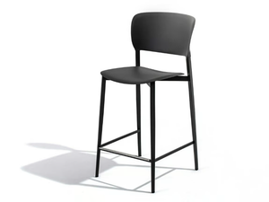 PLY - High polypropylene stool with back _ Desalto