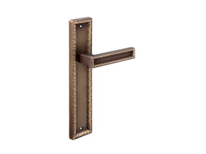 MORENA - Brass door handle on back plate _ Dnd