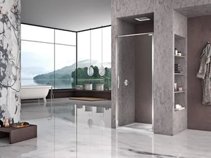 NATURA 4000 - AR-PTN L/R - Niche crystal shower cabin with hinged door _ Duka