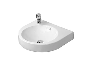 ARCHITEC - Wall-mounted round ceramic washbasin with overflow _ Duravit