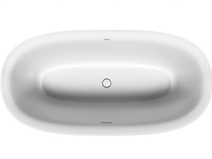 WHITE TULIP - Freestanding oval ceramic bathtub _ Duravit