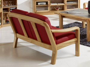 1240A - 2 seater wooden sofa _ Dyrlund