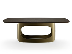 POLIFEMO - Table with painted metal base and wood top _ EFORMA