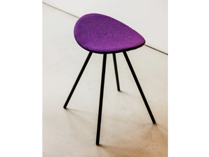 COMA 4L - Low trestle-based fabric stool _ ENEA