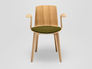 LOTTUS WOOD - Wooden chair with armrests _ ENEA