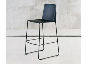 EMA - Sled base high stool with footrest _ ENEA