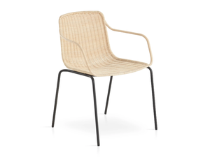 LAPALA - Stackable rattan chair with armrests _ EXPORMIM