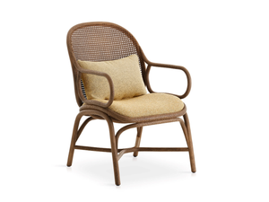 FRAMES - Rattan easy chair with armrests _ EXPORMIM