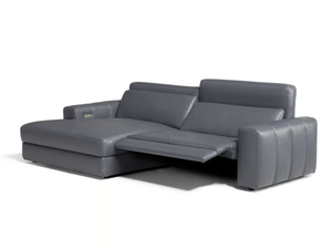 DARLENE - Recliner modular leather sofa with chaise longue _ Egoitaliano