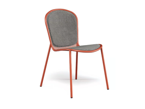 RONDA X - Upholstered fabric and steel garden chair _ Emu