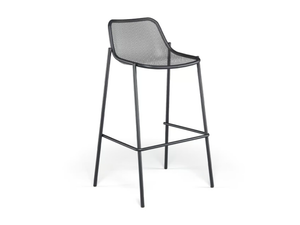 ROUND - Stackable high steel garden stool _ Emu