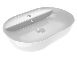 OLIMPIA - Countertop oval ceramic washbasin _ Ercos