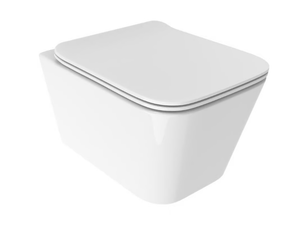 WAVE - Wall-hung rimless ceramic toilet _ Ercos