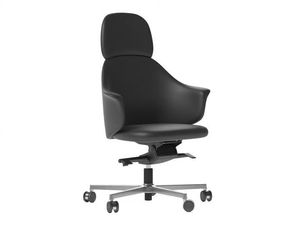 CALYPSO - Swivel leather executive chair with castors _ Ersa