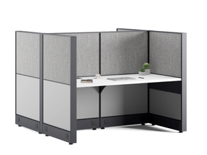 KARMA - Multiple office desk with sound absorbing screens _ Ersa