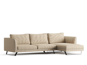 LELA - Sled base fabric sofa with chaise longue _ Ersa