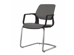 MOIRA - Cantilever fabric chair with armrests open back _ Ersa