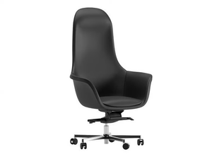 POLAR - Swivel leather executive chair with 5-spoke base with armrests _ Ersa