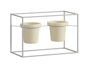 GRID - Low rectangular metal plant pot _ Ersa