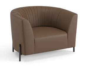 RHEA - Leather armchair with armrests _ Ersa