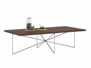 KILIG - Rectangular laminate coffee table with metal base _ Ersa