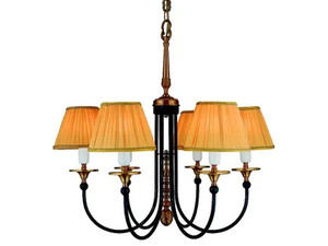 ALKAID - LED brass and fabric chandelier _ Estro