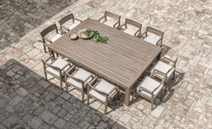 COSTES - Rectangular wooden garden table _ Ethimo