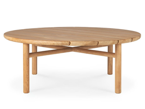 TEAK QUATRO OUTDOOR - Low round teak coffee table _ Ethnicraft