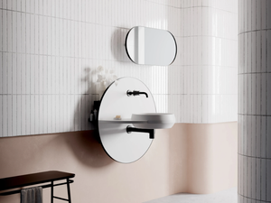 ARCO S - Wall-mounted Livingtec® console sink with mirror _ Ex.t