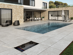 ARDENAS 20mm - Floating porcelain stoneware outdoor floor tiles with stone effect _ Exagres