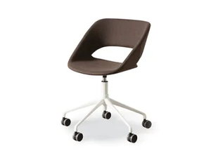 KABIRA - Fabric chair with castors with 5-spoke base _ FANTONI