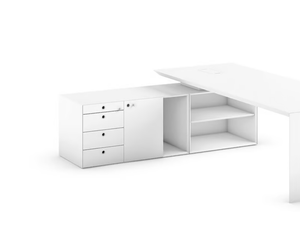 MULTIPLICEO - Wood veneer office desk with drawers _ FANTONI